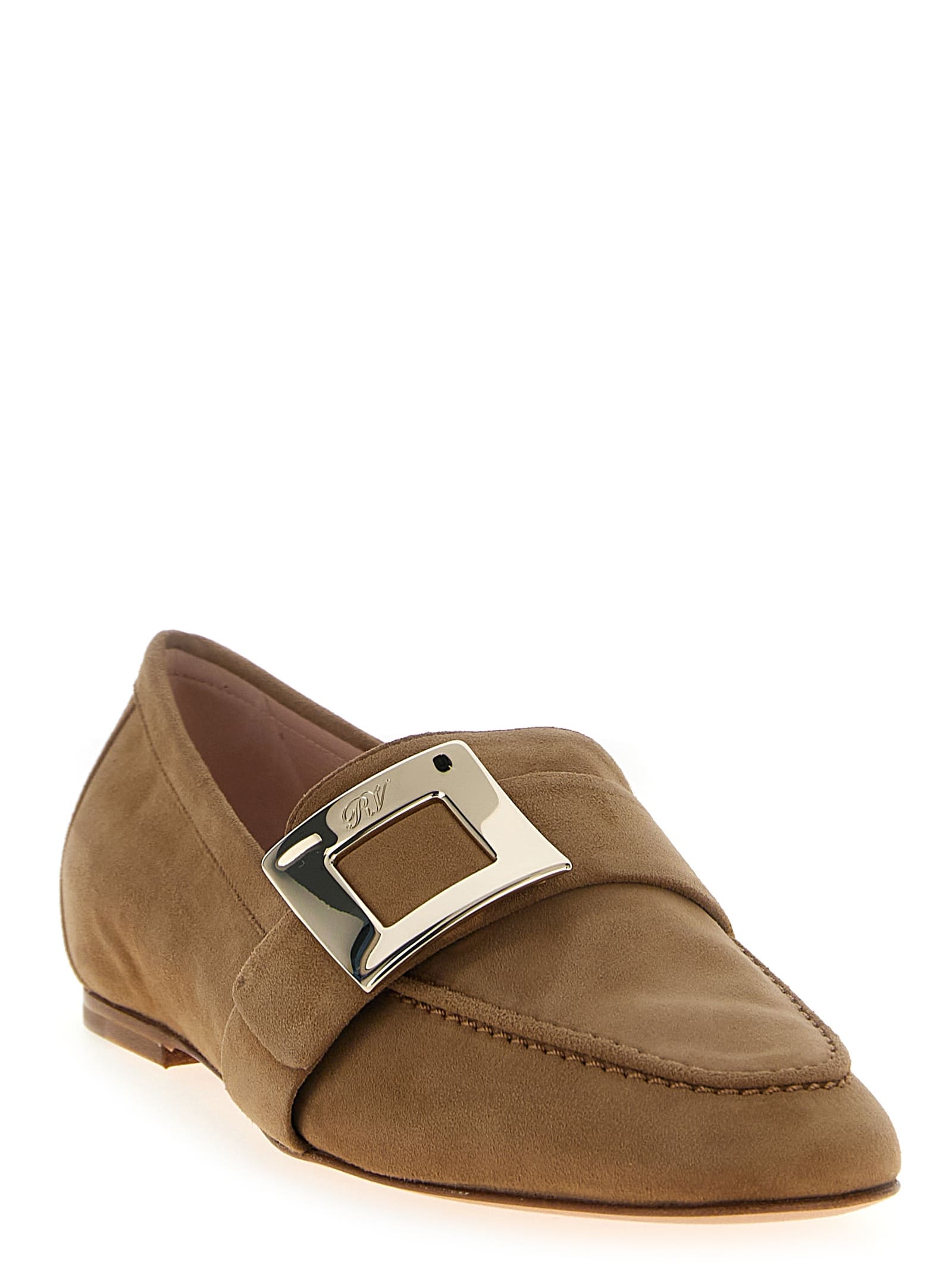 Roger Vivier Buckle Suede Finish Loafers