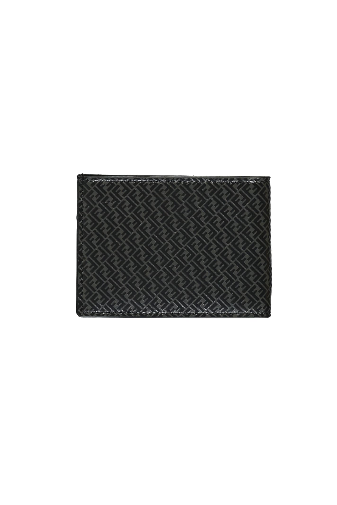 Shop Fendi Flap-over Wallet In Black