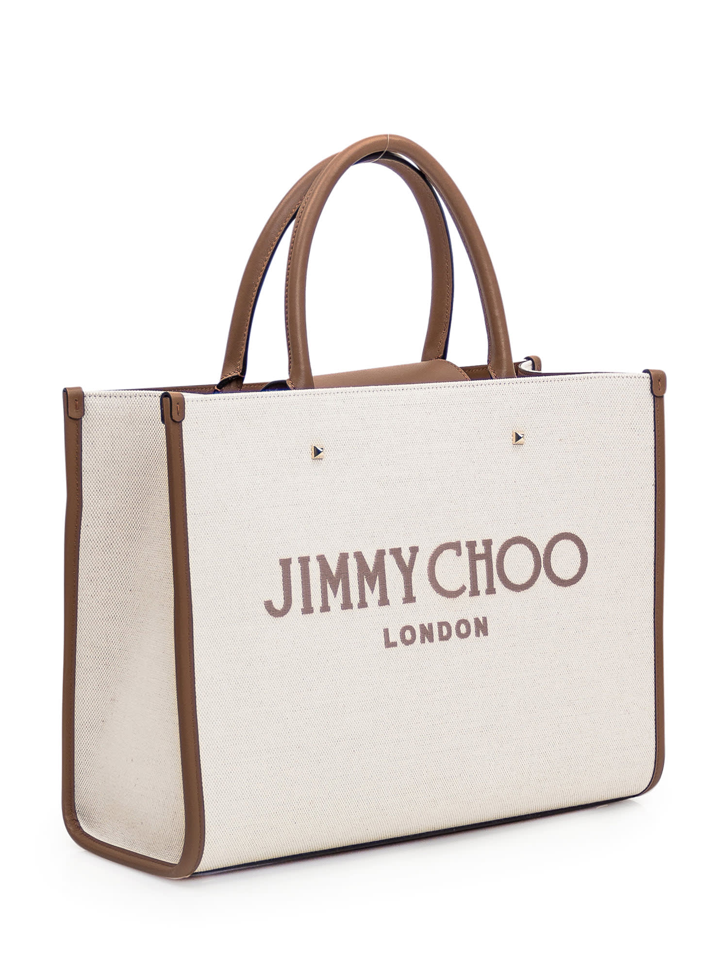 Shop Jimmy Choo Tote Avenue M Bag In Natural/taupe/dark Tan/light G