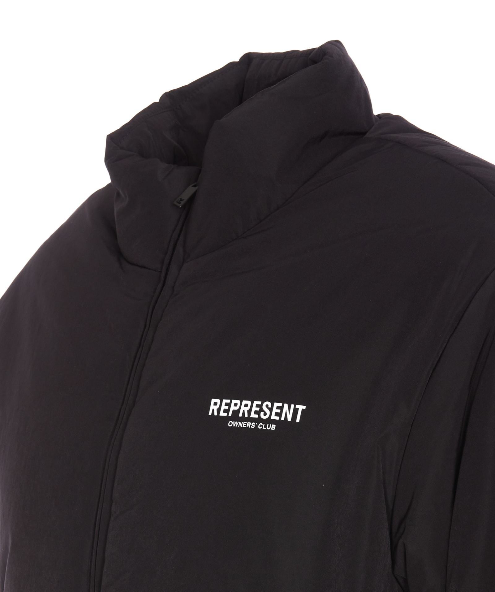Shop Represent Owners Club Puffer Jacket In Black