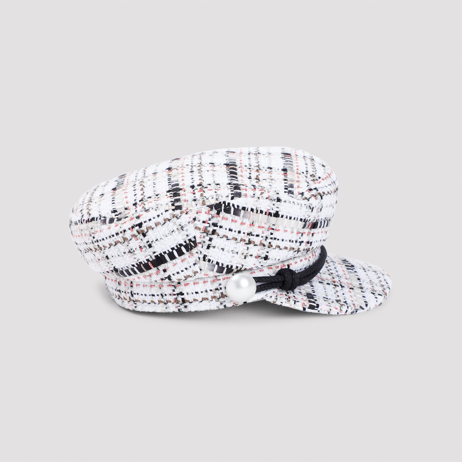 Shop Maison Michel New Abby Sailor Cap In Tweed Multi