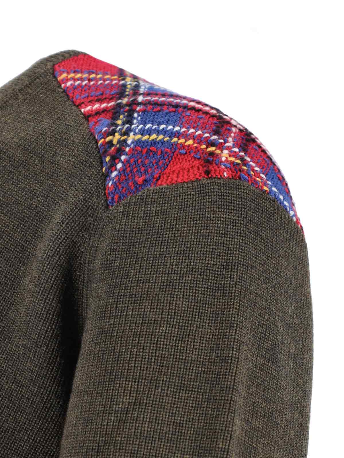 Comme Des Garçons Homme Deux Wool Sweater In Green