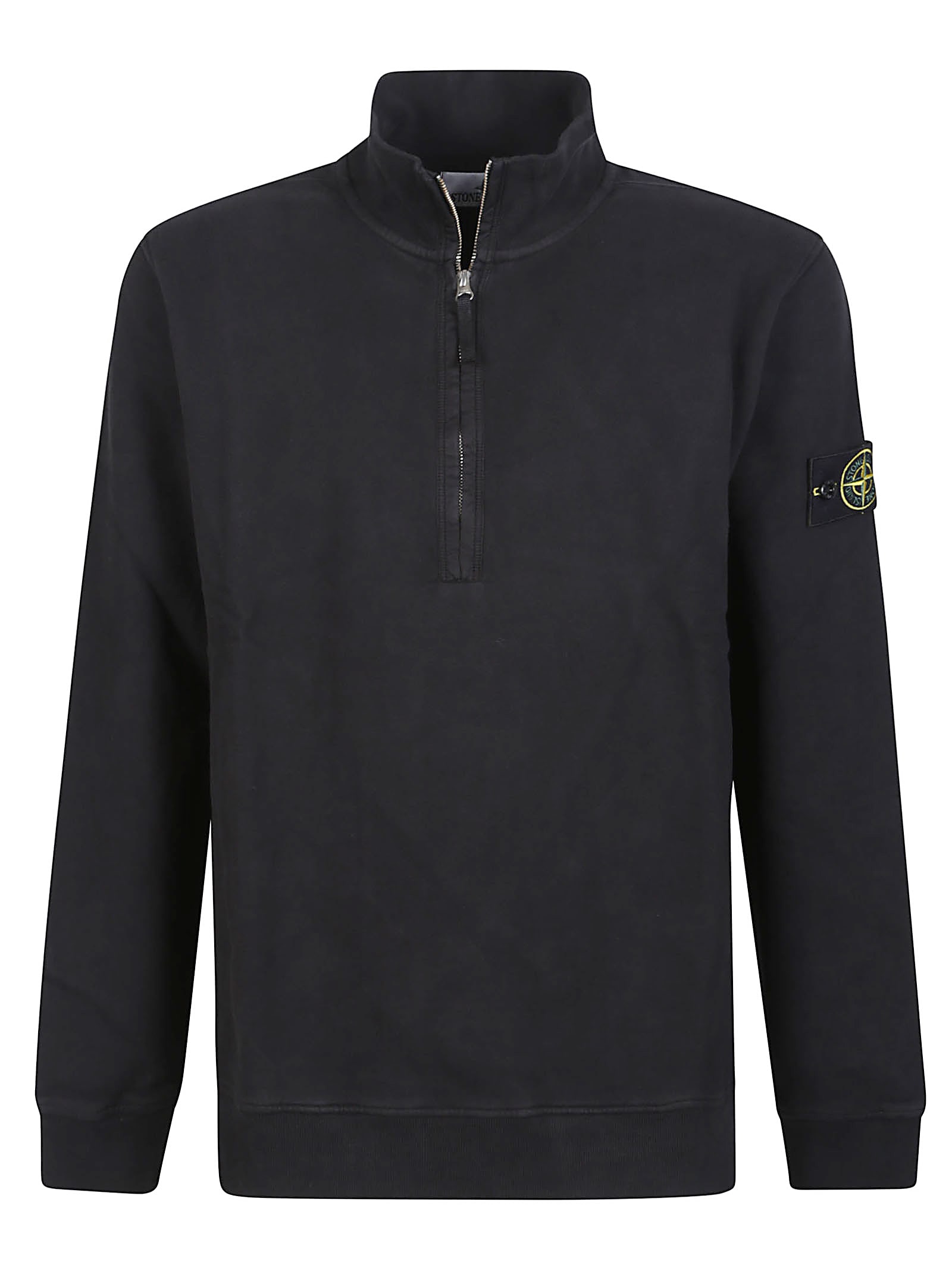 Stone Island Cotton Sweatshirt In Black