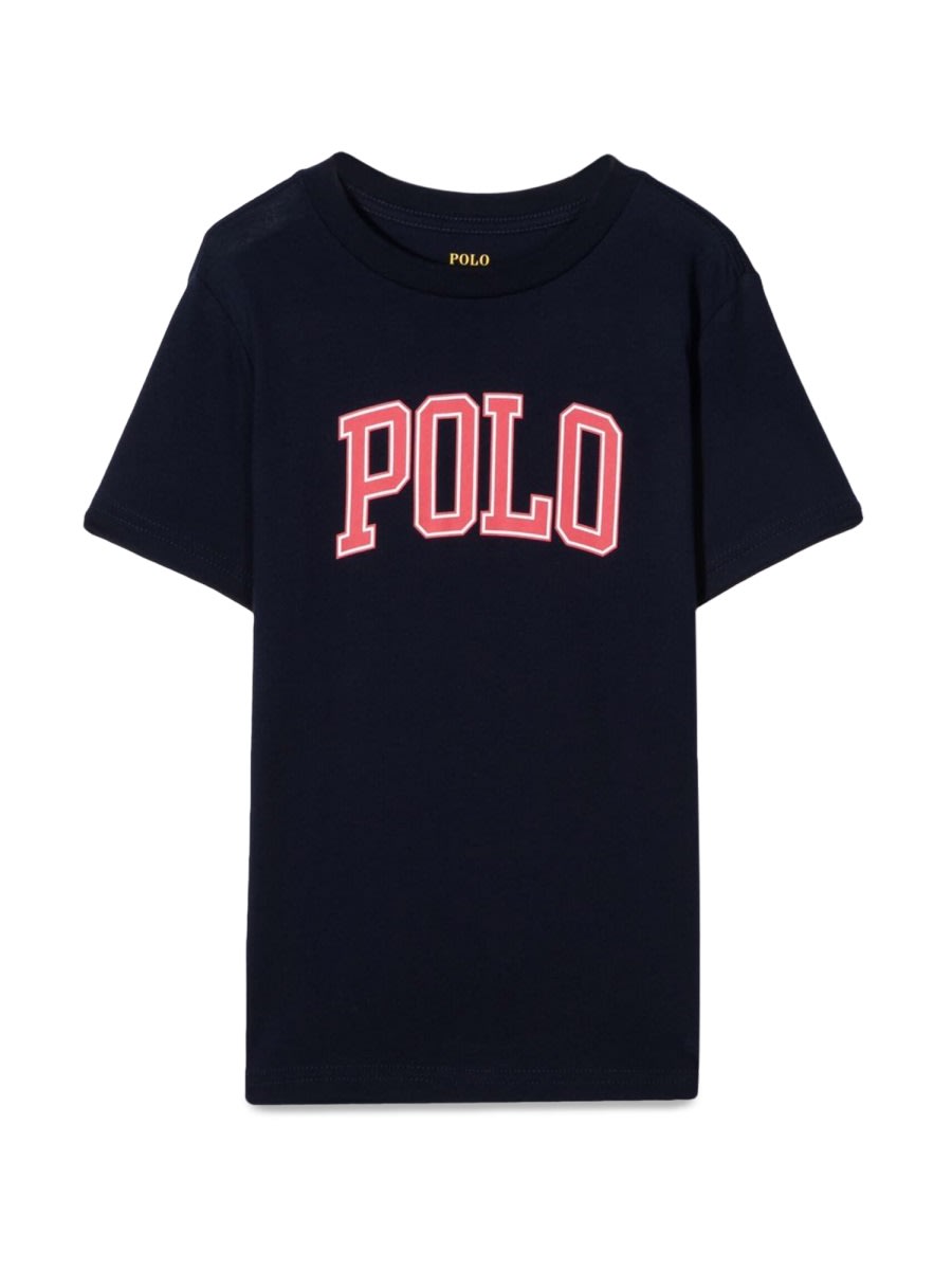 Polo Ralph Lauren Logo-print Cotton T-shirt In Blue