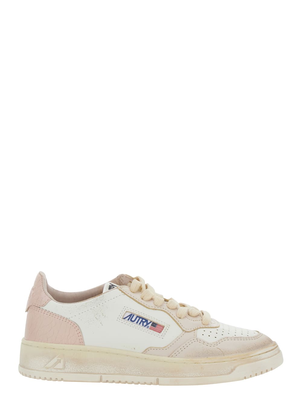 Autry Medalist Low-top Vintage Sneakers In Pink