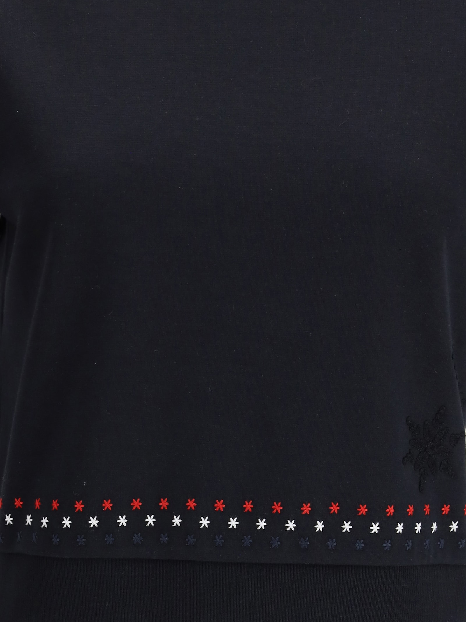Thom Browne Snowflakes T-shirt In Black