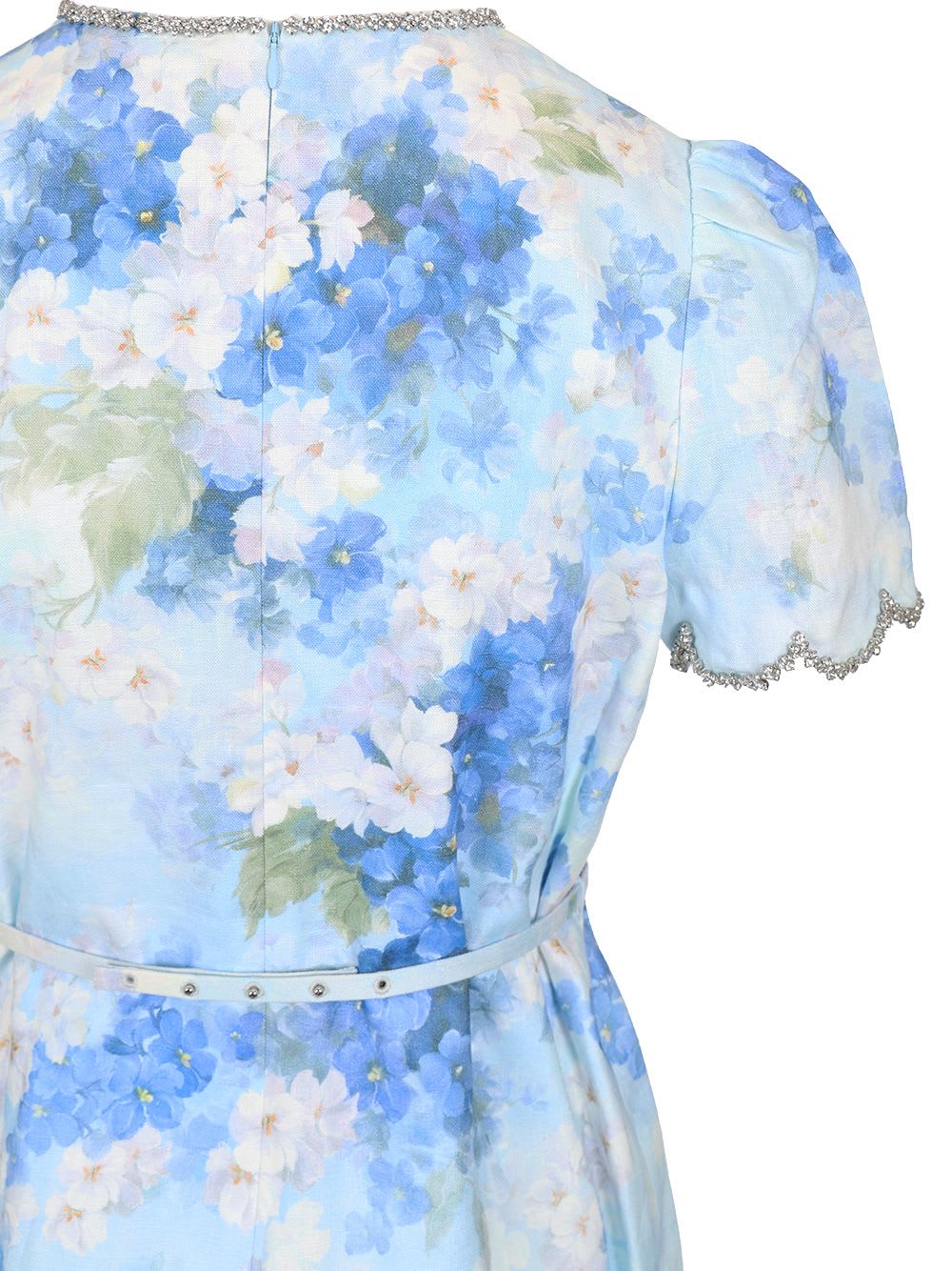 Shop Zimmermann Crush Short Dress In Light Blue