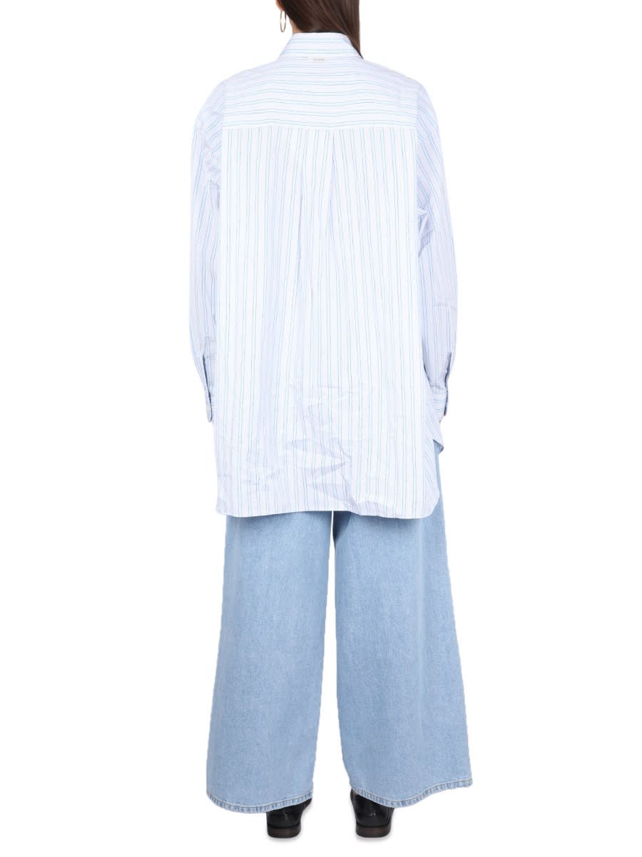 Our Legacy Shirt Featuring Stripe Pattern And Chest Pocket In Multi
