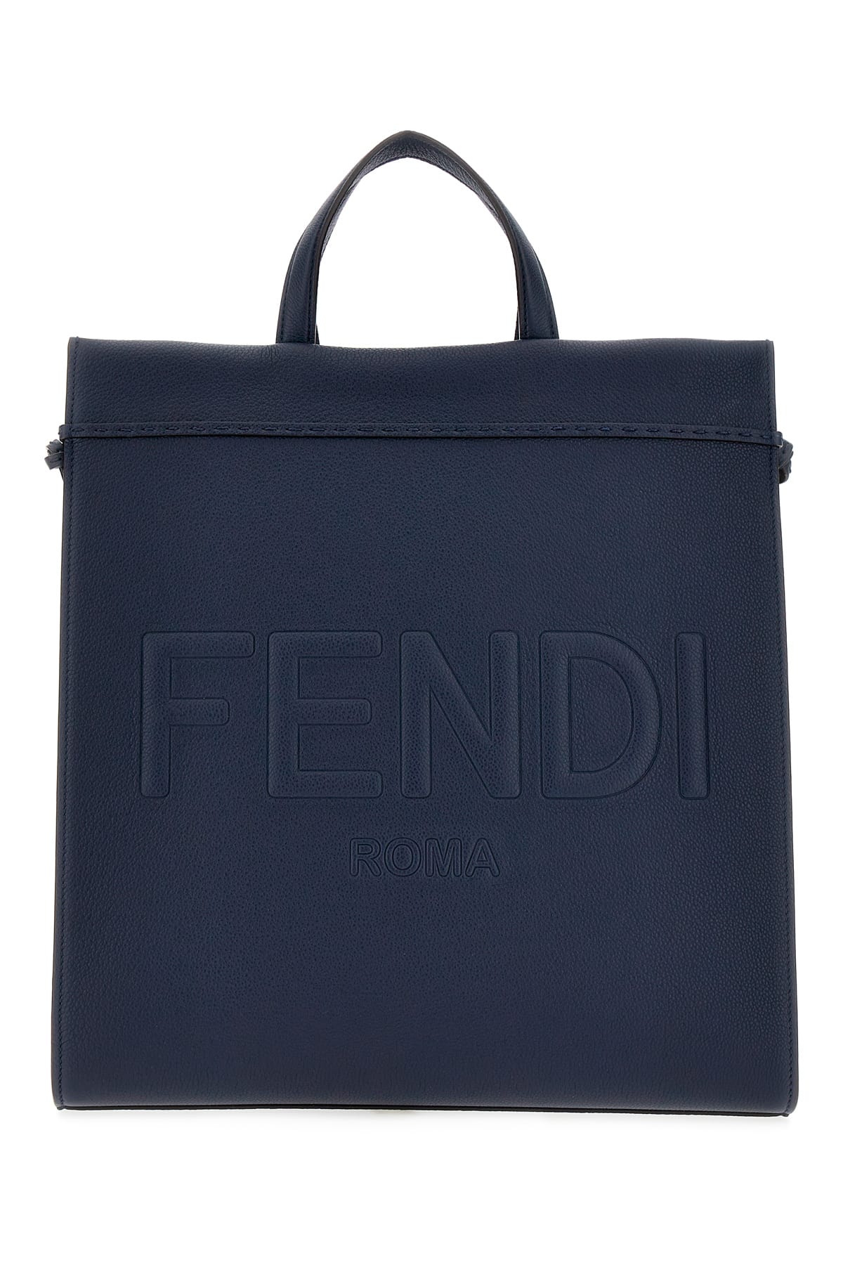 Shop Fendi Midnight Blu Leather Go To Shopping Bag In F082q