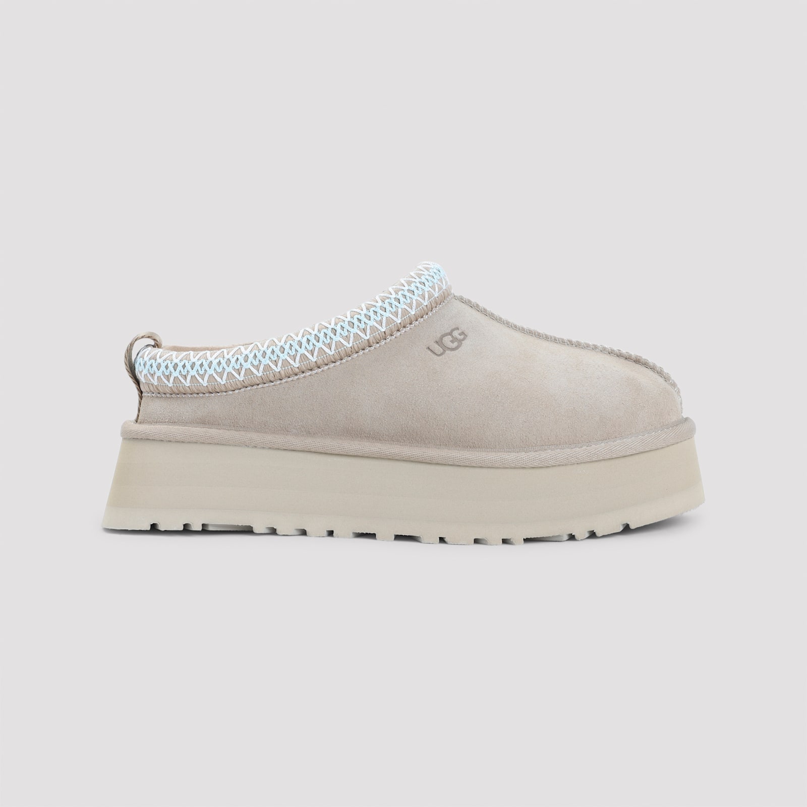 Ugg Tazz Ii Platform Suede Slippers In Neutral