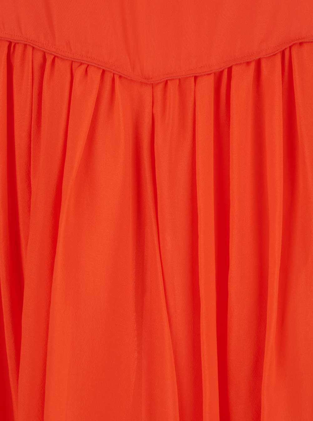 Forte Forte Orange Long Dres With Thin Shoulder Straps And V-neck In Silk Woman In Orange