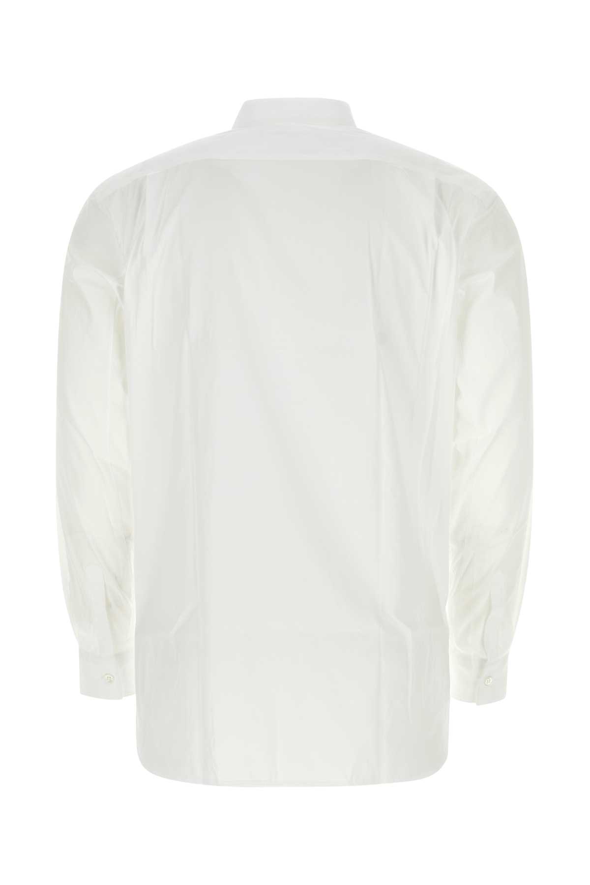 COMME DES GARÇONS SHIRT WHITE POPLIN SHIRT