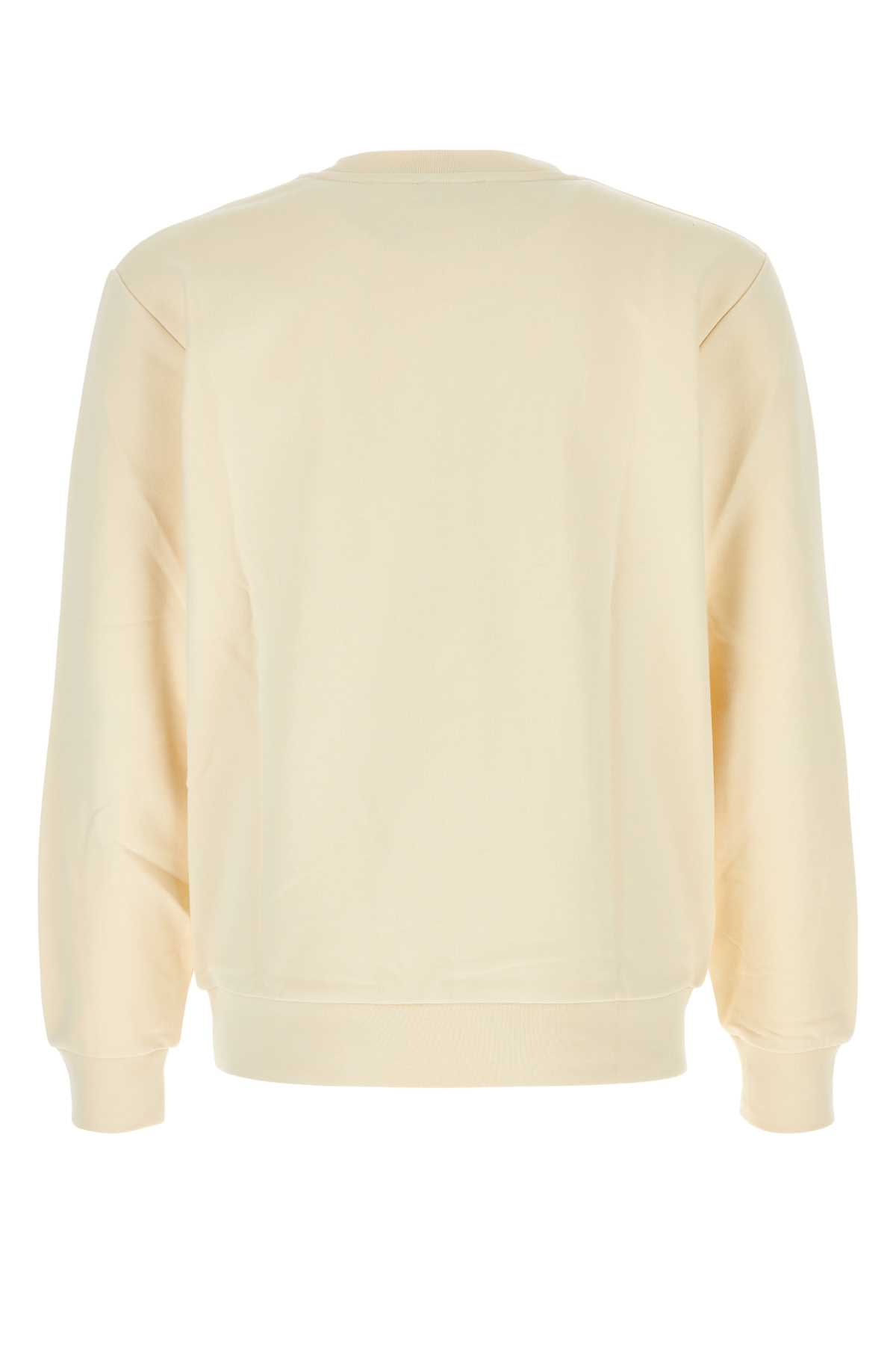 Shop Apc Ivory Cotton Sweatshirt In Ecrubordeau