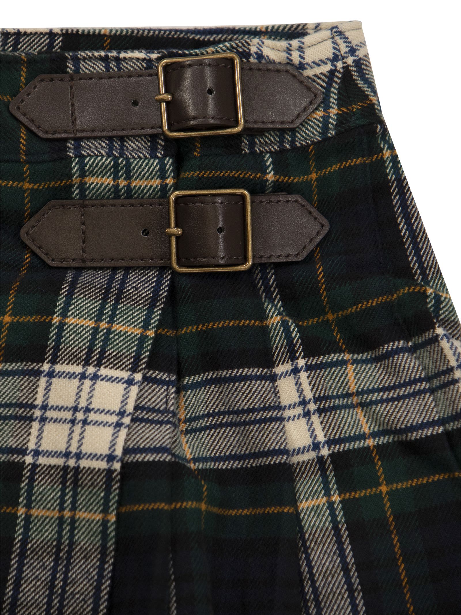 Shop Ralph Lauren Cotton Twill Plaid Skirt In Multi