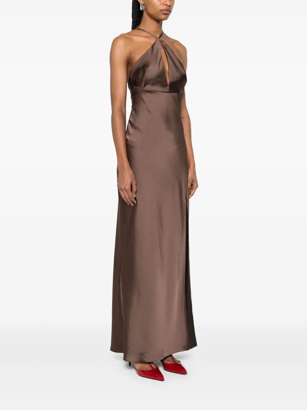 Shop Patrizia Pepe Halter Maxi Dress