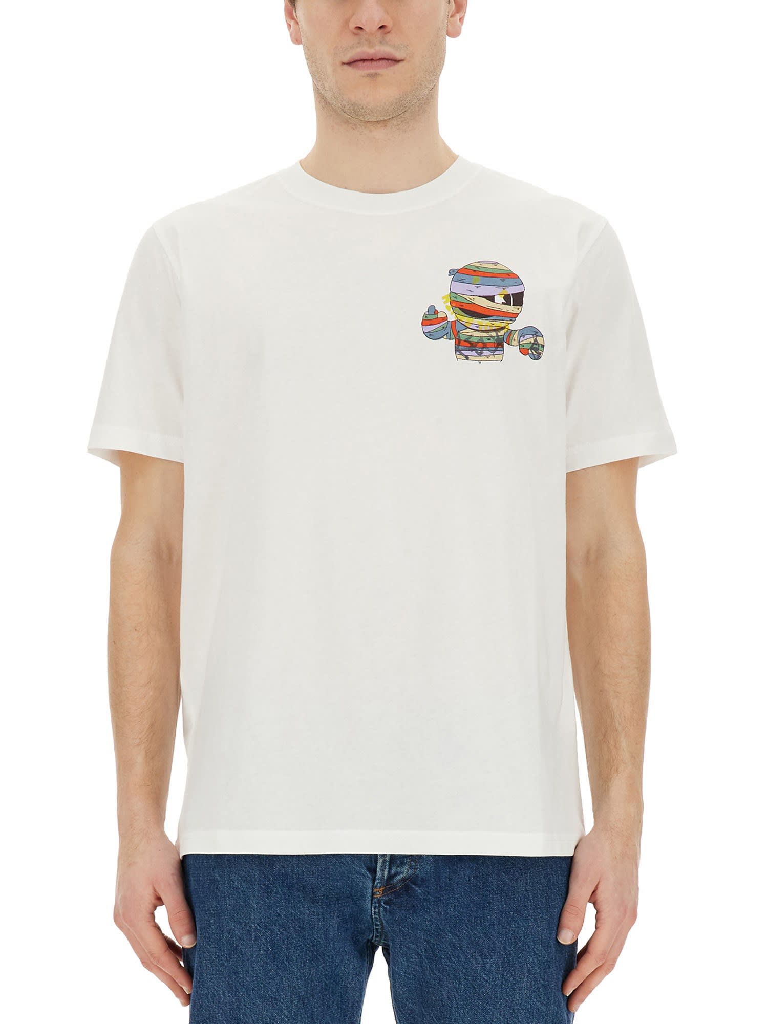 Shop Paul Smith Regular Fit Mummy T-shirt In White
