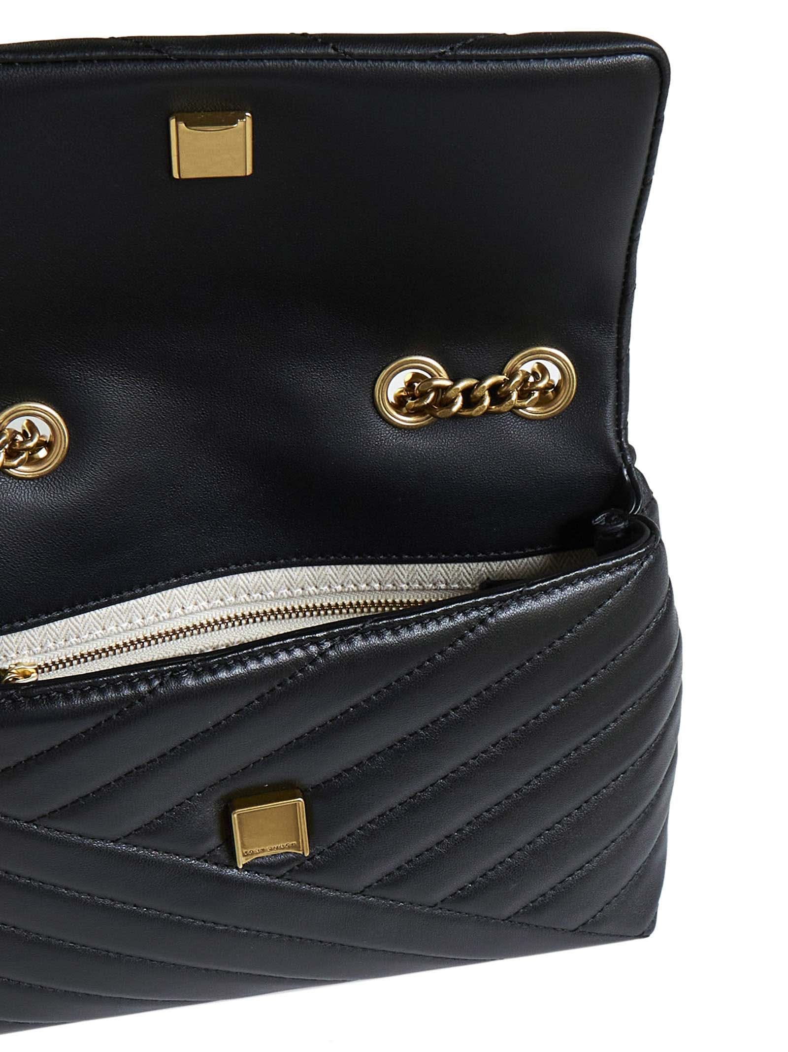 Tory Burch Small Kira Chevron Convertible Crossbody Bag In Black