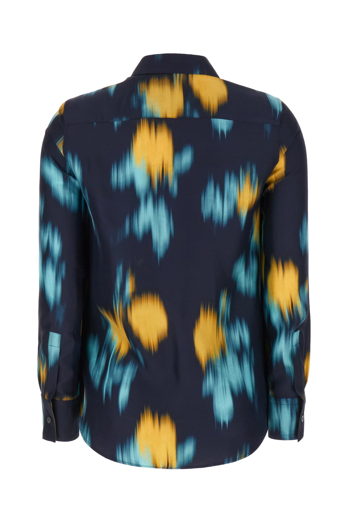 Shop Lanvin Printed Silk Blouse In Thunder