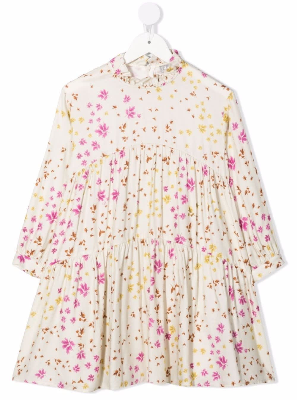 Il Gufo Viscose Dress With Floral Print