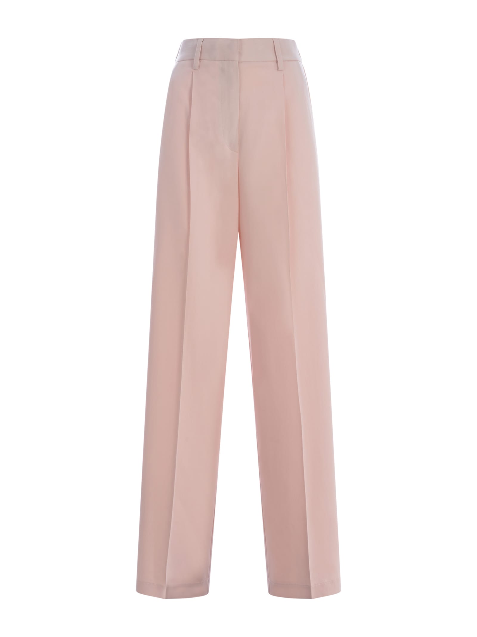 Forte Forte Trousers  In Wool Twill In Pink
