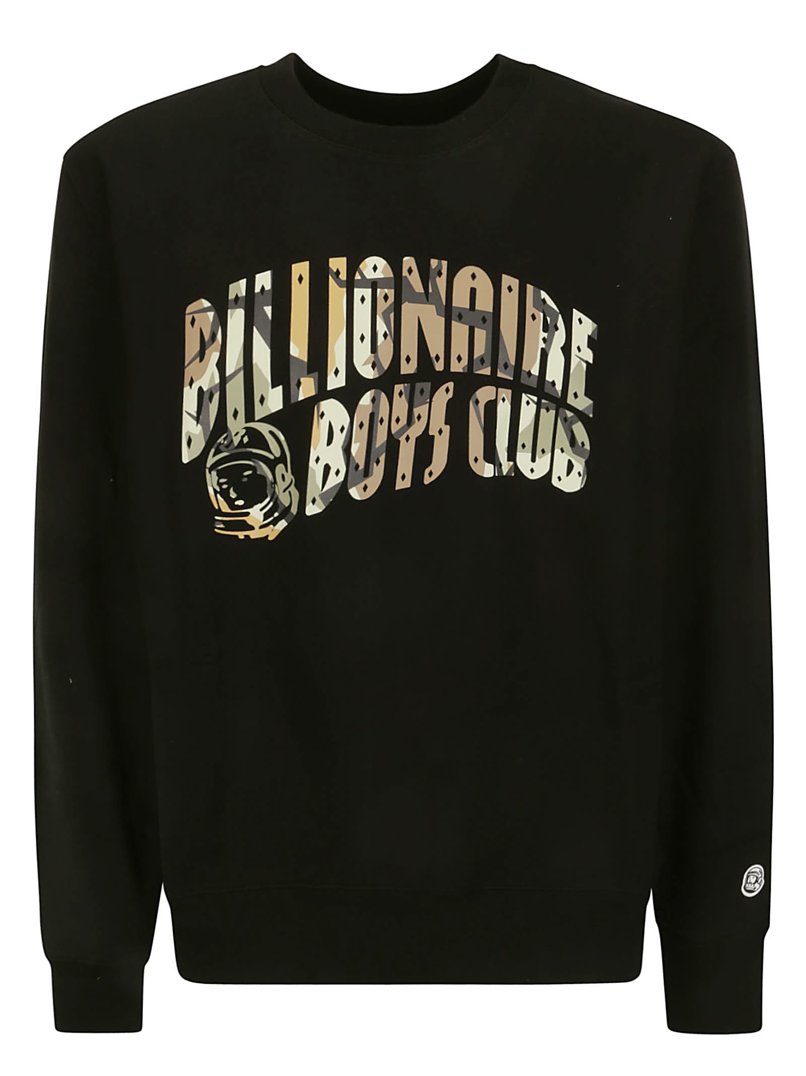 Billionaire Boys Club Camo Arch Logo Crewneck In Black