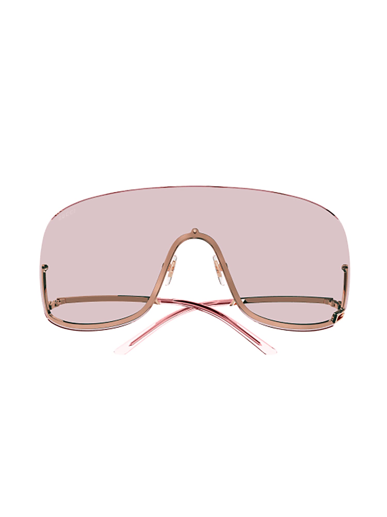 Shop Gucci Gg1560s Sunglasses In Gold Gold Pink