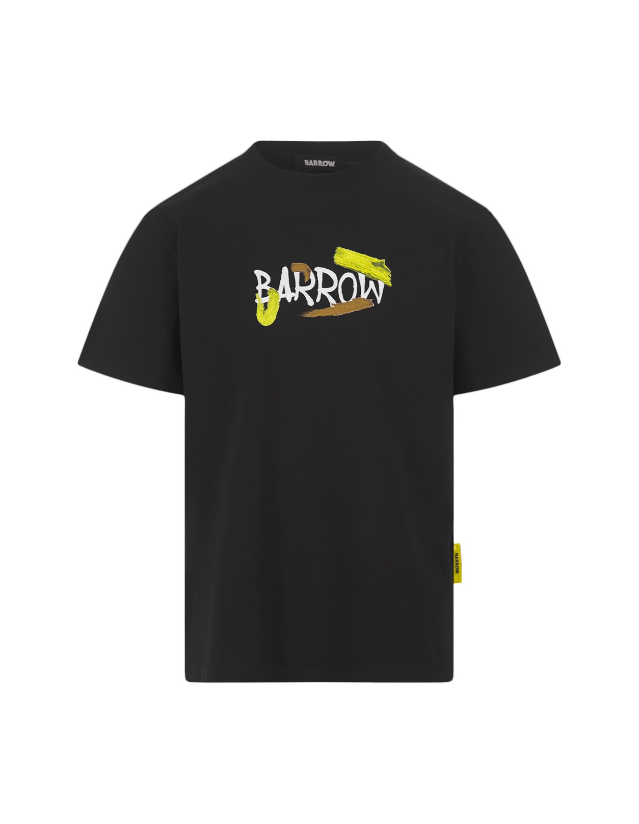 Barrow Black T-shirt With Lettering And Graphic Print