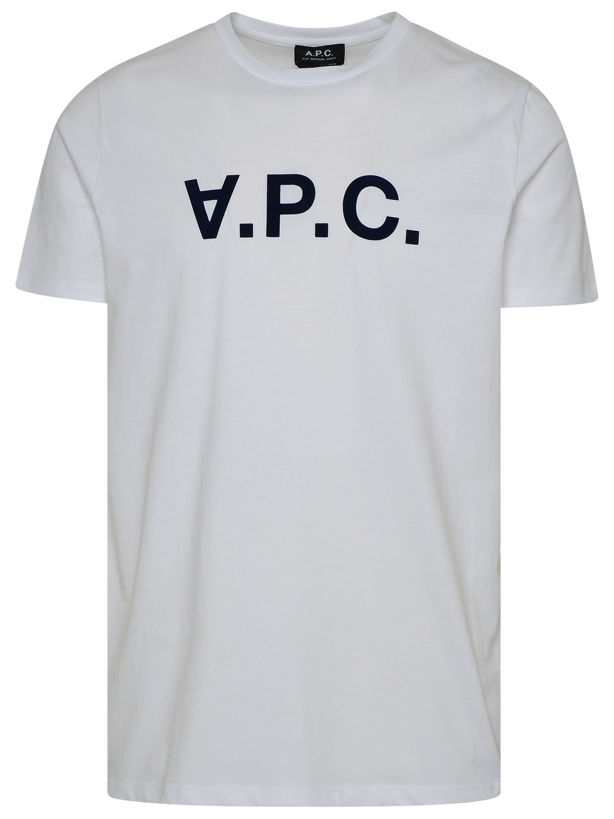 Shop Apc White Cotton Vpc Maxi Logo T-shirt