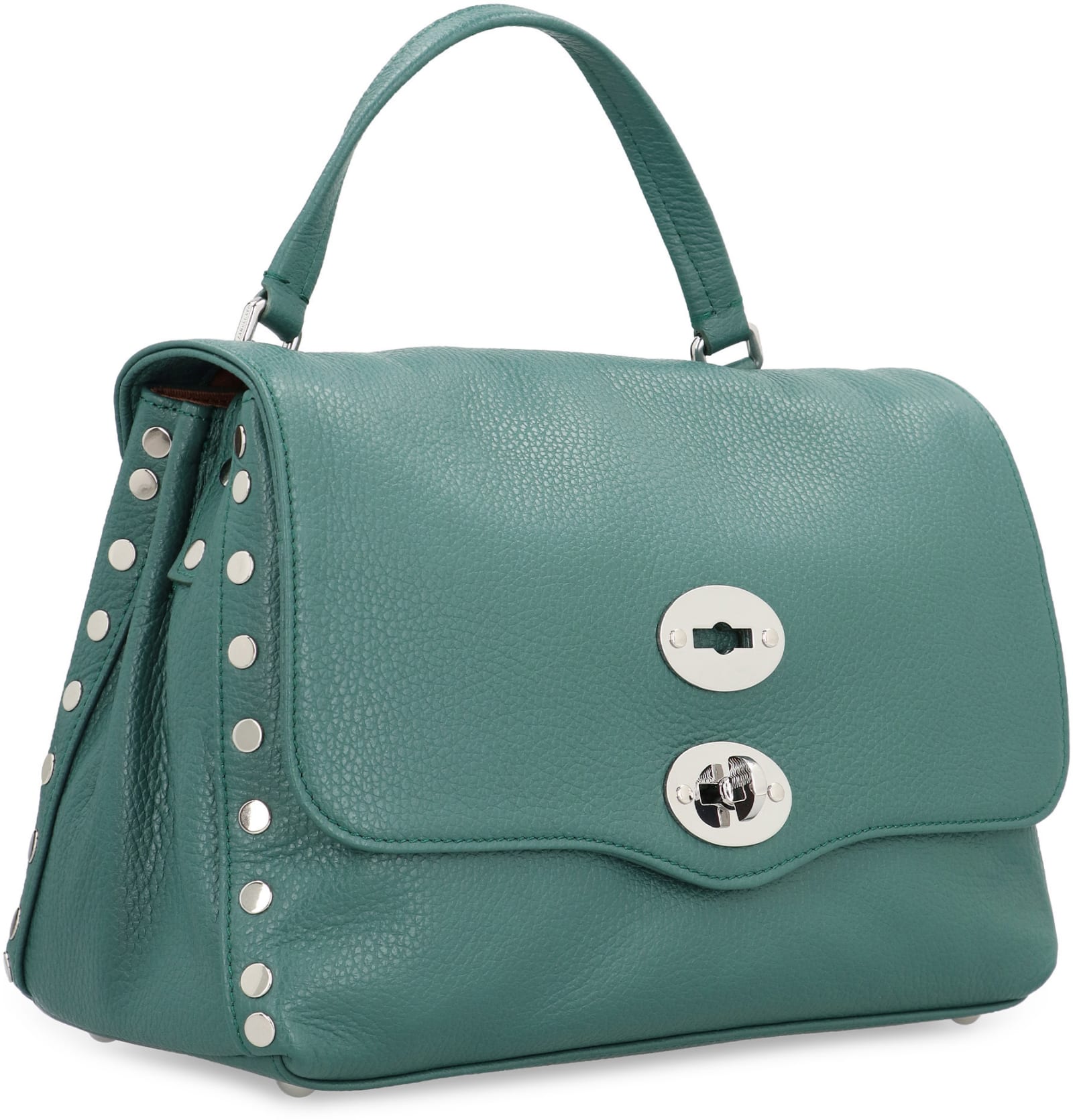 Shop Zanellato Postina S Leather Handbag In Green