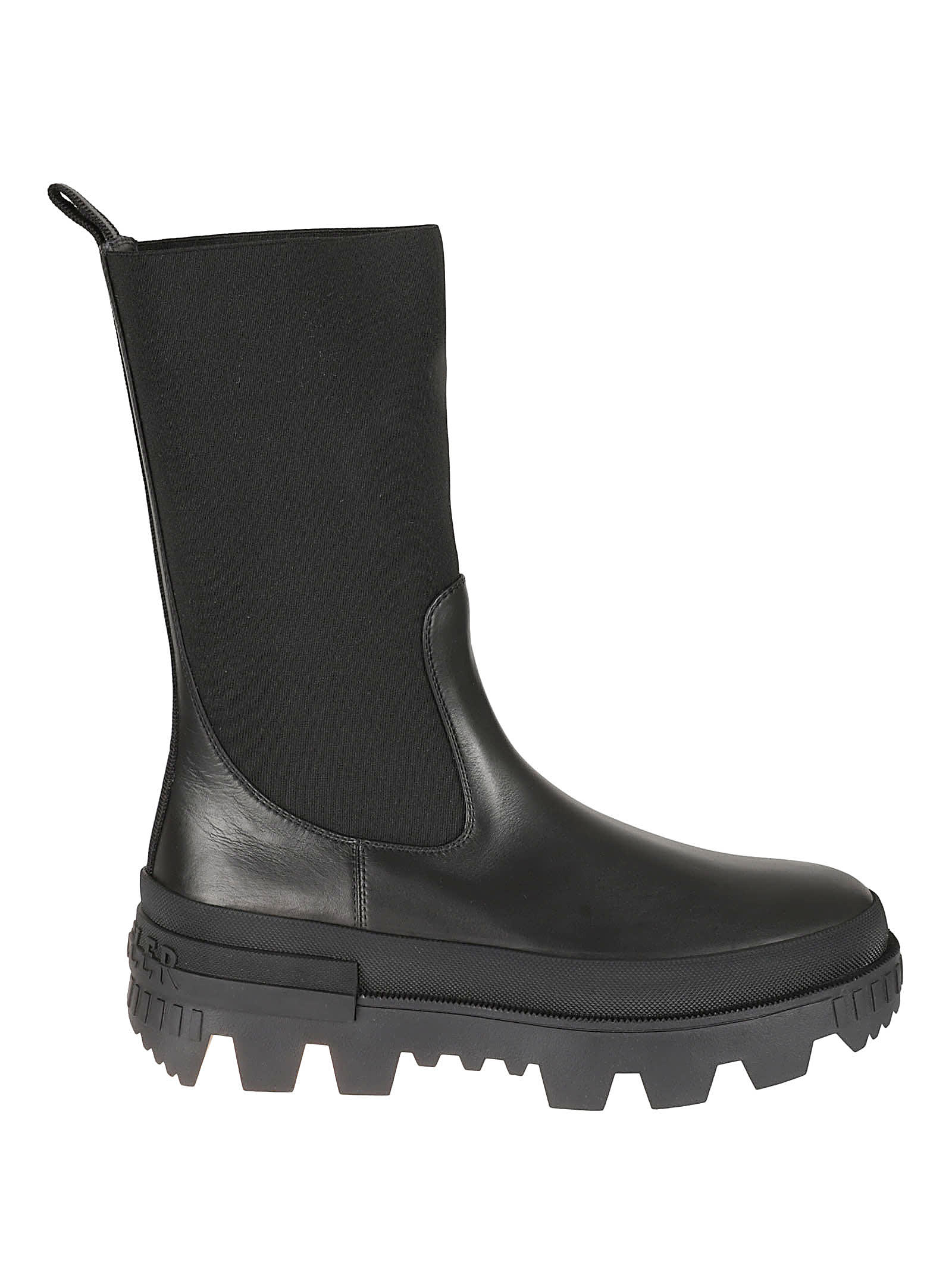 Shop Moncler Neue Chelsea High Ankle Boots In Nero