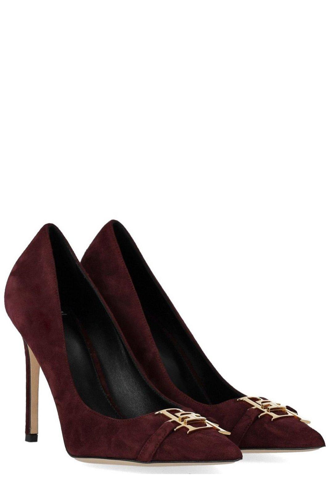 ELISABETTA FRANCHI LOGO PLAQUE PUMPS 