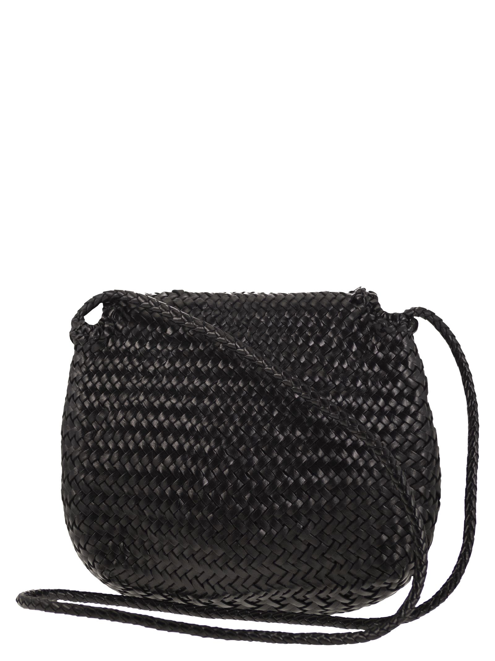 Shop Dragon Diffusion Medium City Bag - Woven Leather Bag In Black