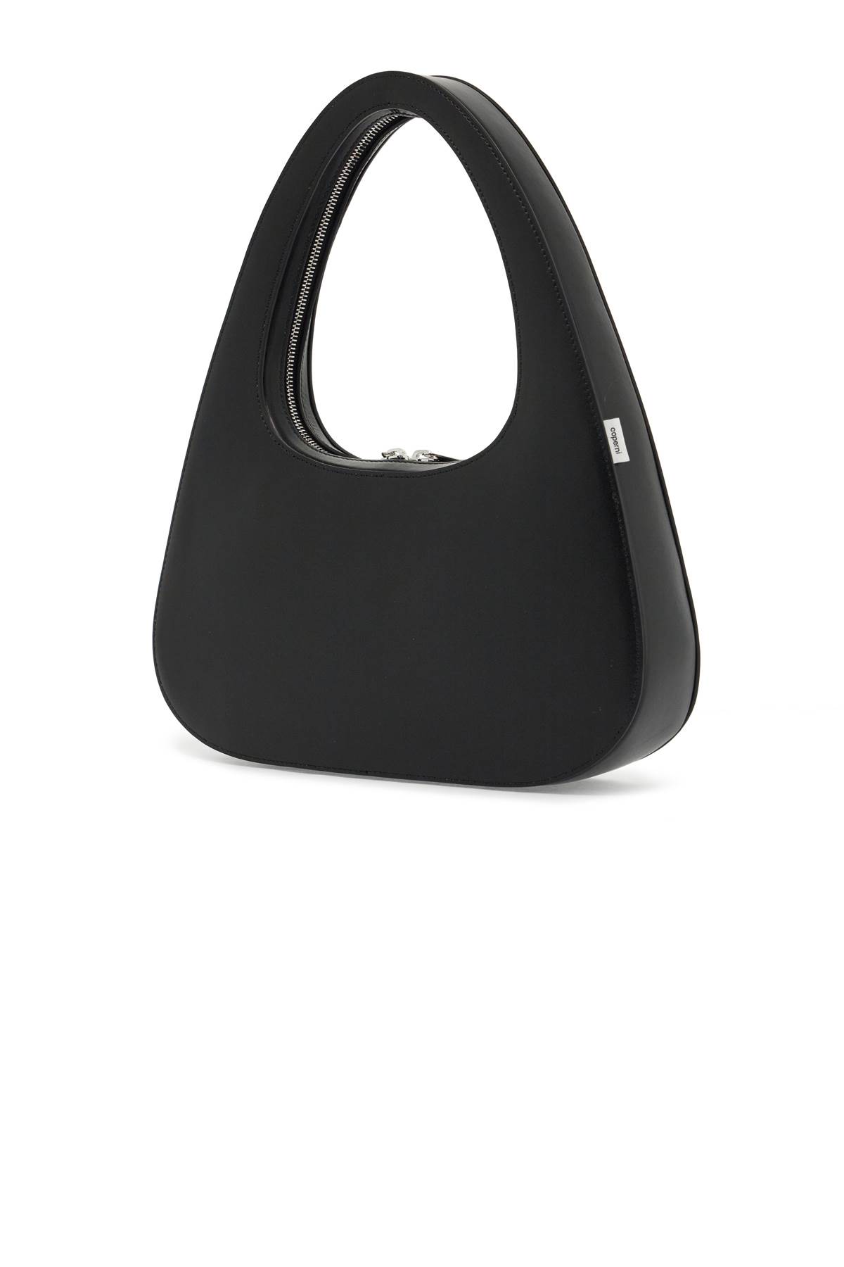 Shop Coperni Hobo Baguette Swipe In Black (black)