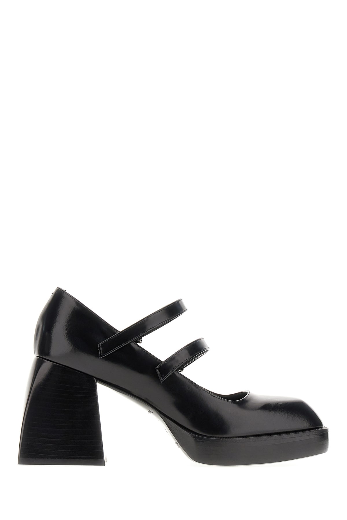 Shop Nodaleto Black Leather Bulla Babies 65 Pumps In Black Glassed