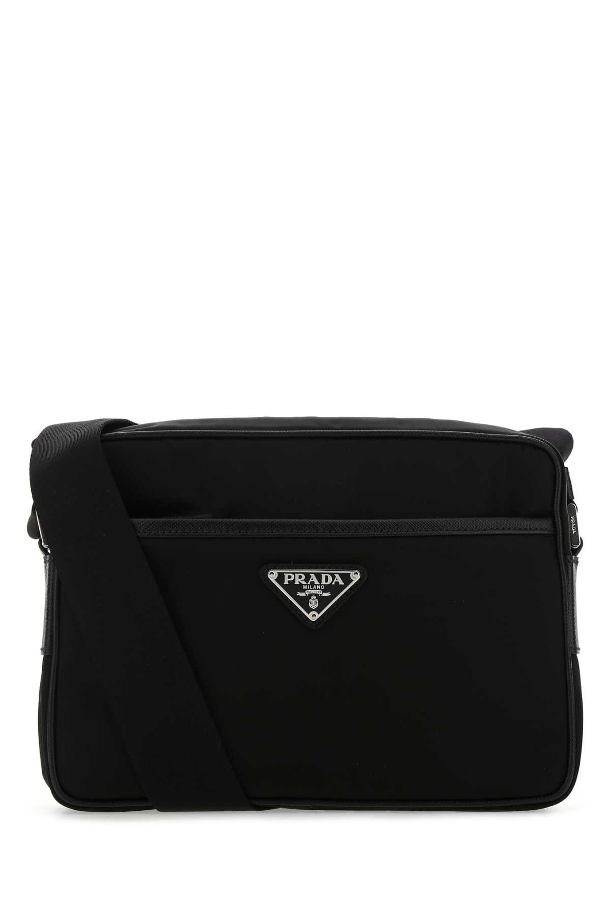 PRADA BLACK RE-NYLON CROSSBODY BAG
