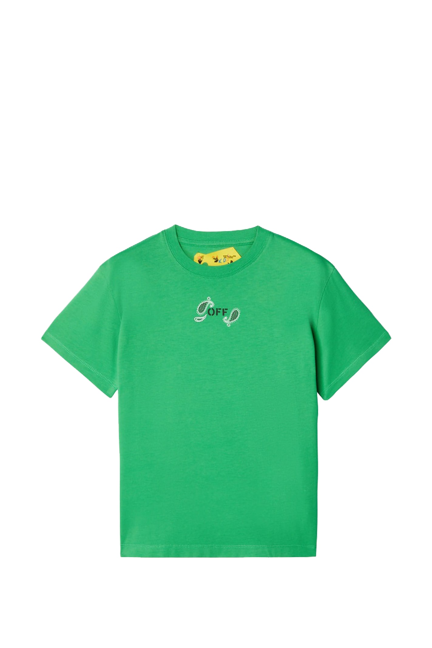 Shop Off-white T-shirt With Bandana Motif In Green