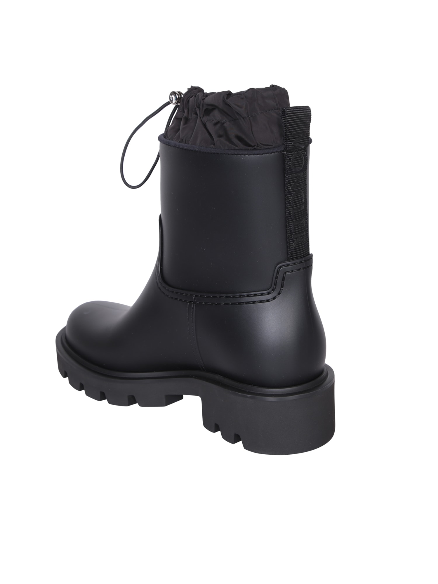 Shop Moncler Kickstream Black Ankle Boots