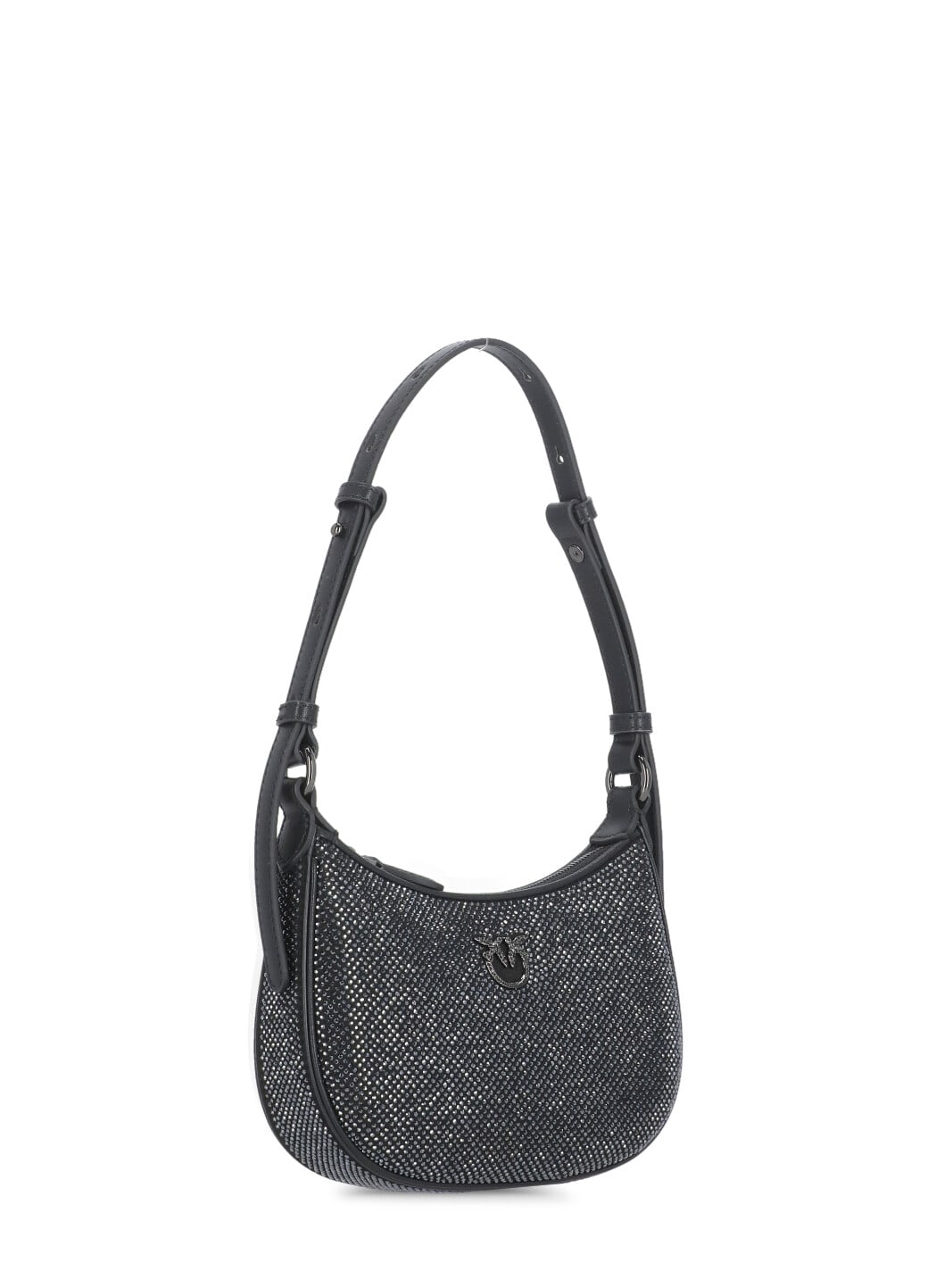 Pinko Half Moon Baby Shoulder Bag In Black