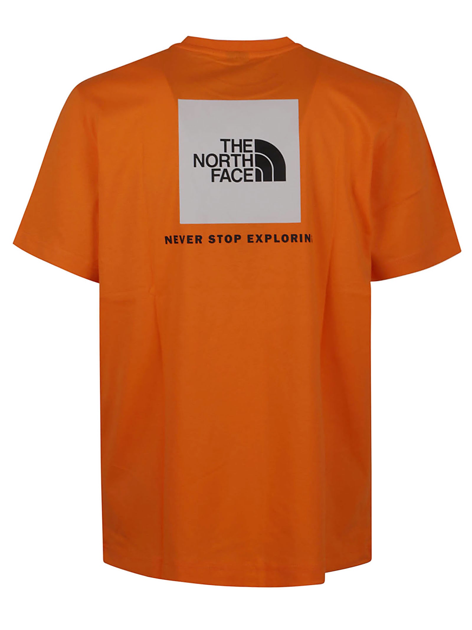 The North Face M S/s Box Nse Tee In Digital Orange