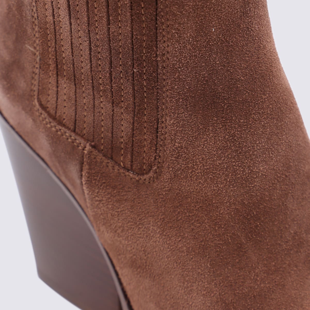 Paris Texas Camel Suede Boots In Brown