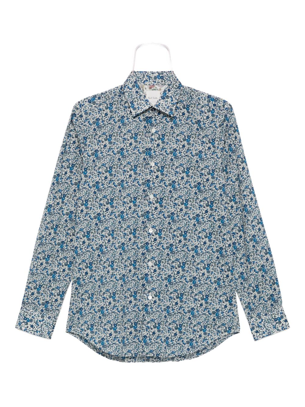 Paul Smith Printed Shirt In Blue