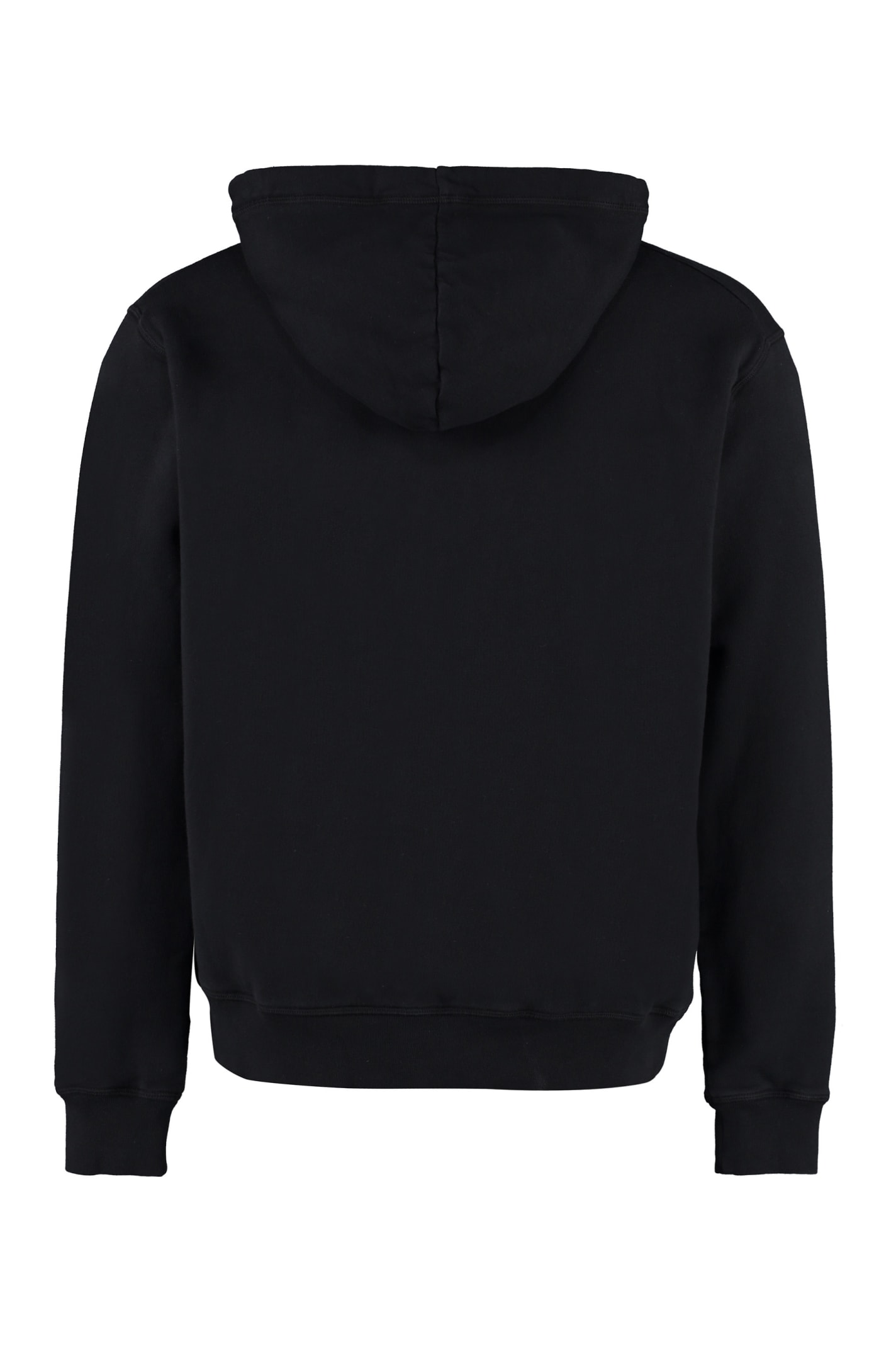 Dsquared2 Black Logo-print Cotton Hoodie In Black
