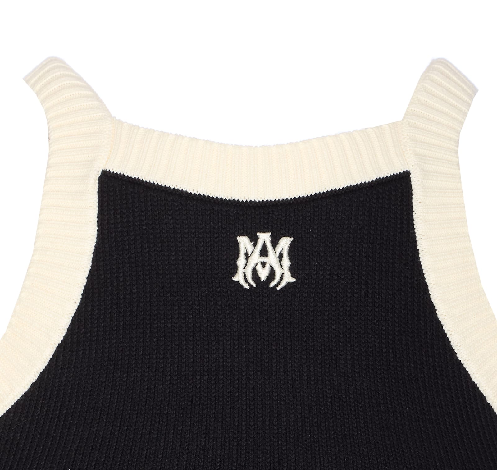 Amiri Cropped Tank Top Embroidered Logo