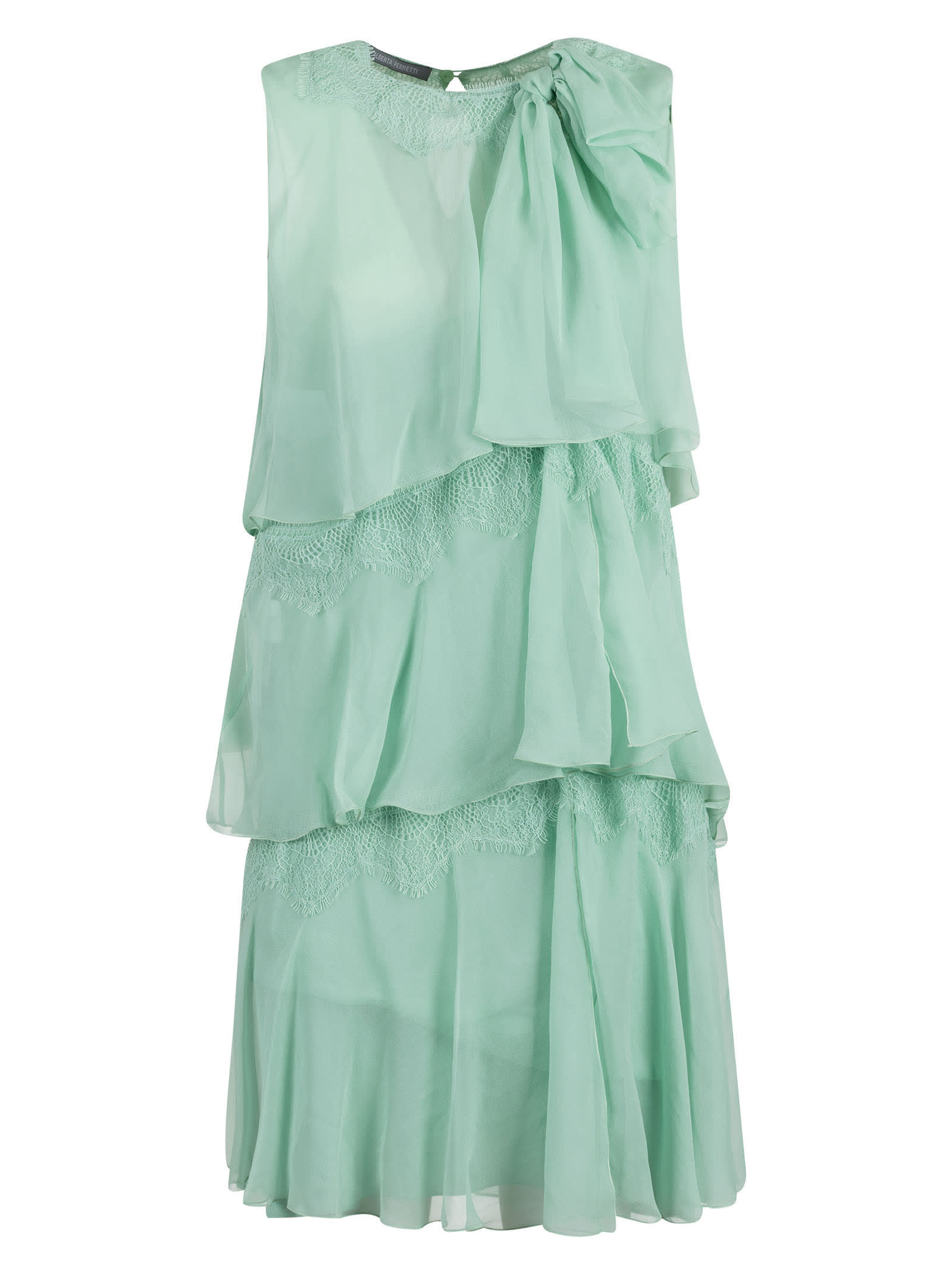 Alberta Ferretti Asymmetric Sleeveless Dress