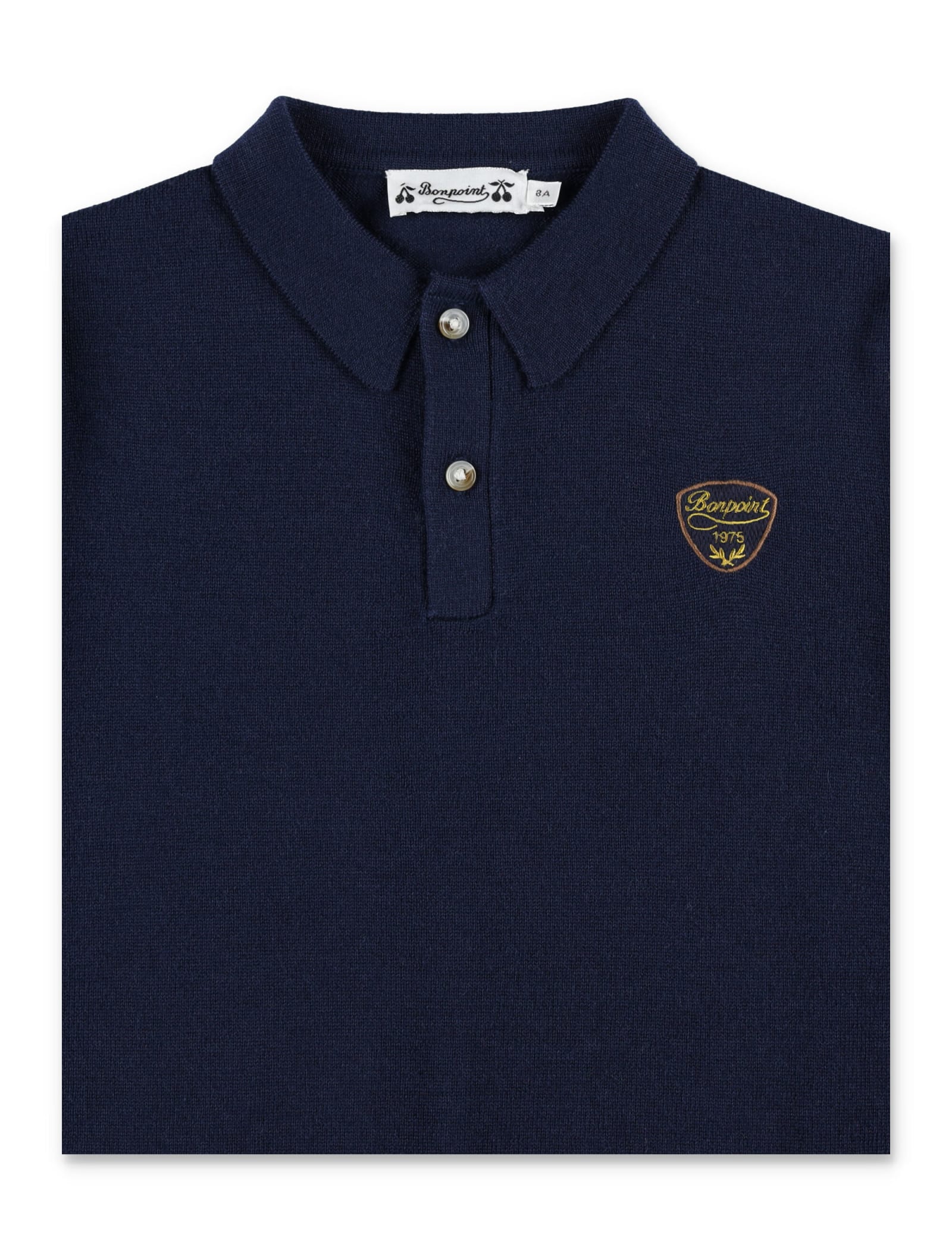 Shop Bonpoint Polo Knit In Marine