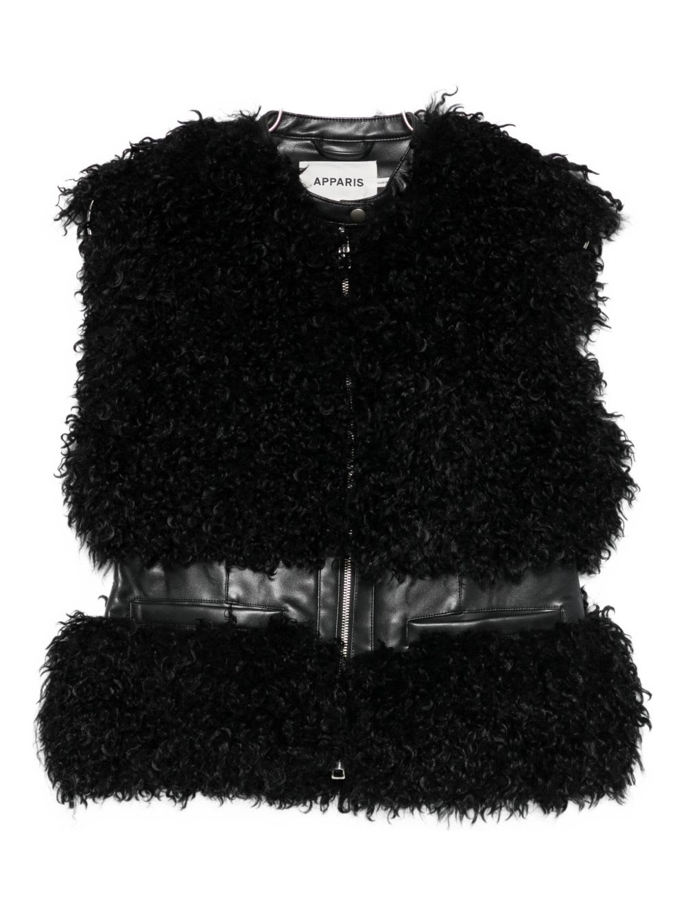 Apparis Cleo Faux-fur Vest Jacket In Multi