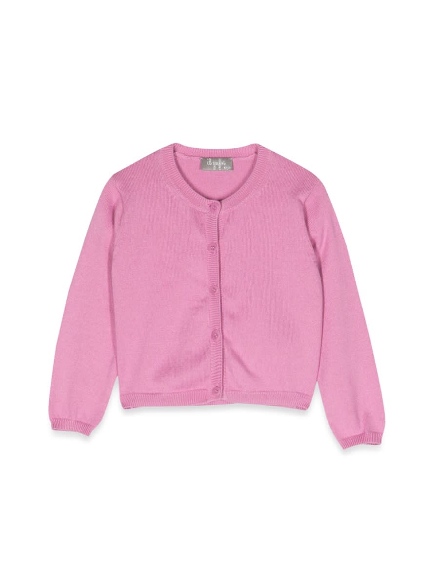 Il Gufo Cotton Cardigan In Pink