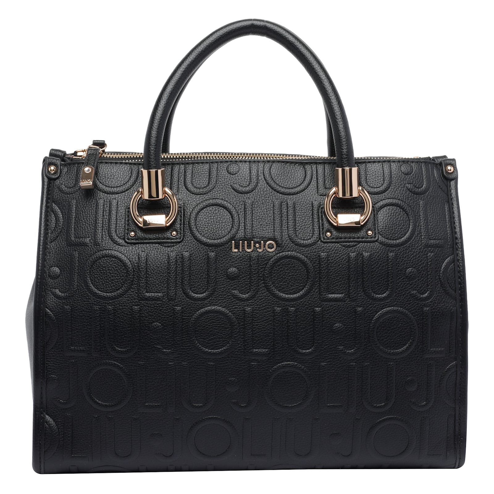 Liu •jo Embossed-logo Tote Bag In Black