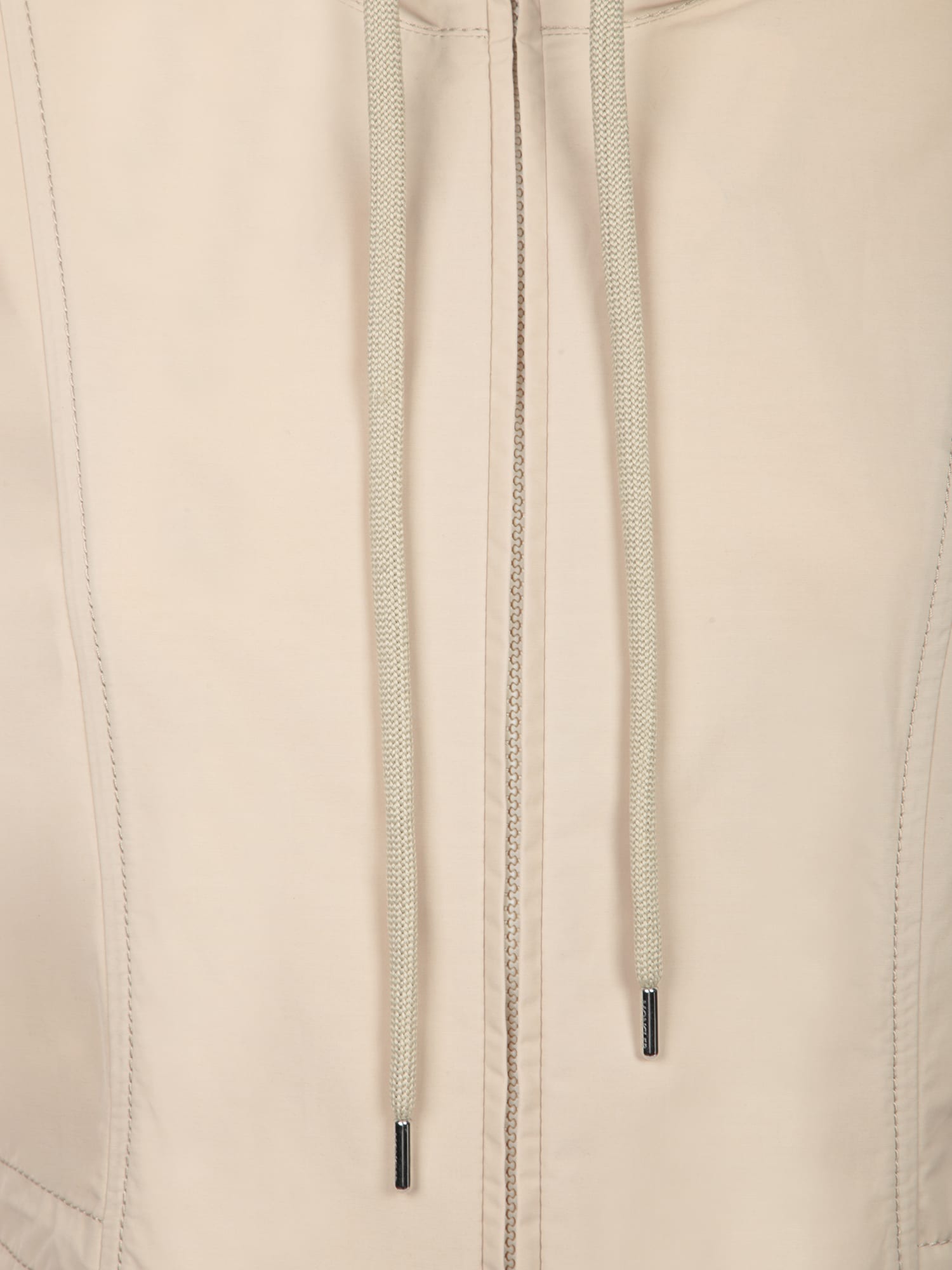 Shop Moncler Leandro Short Parka Ivory In White