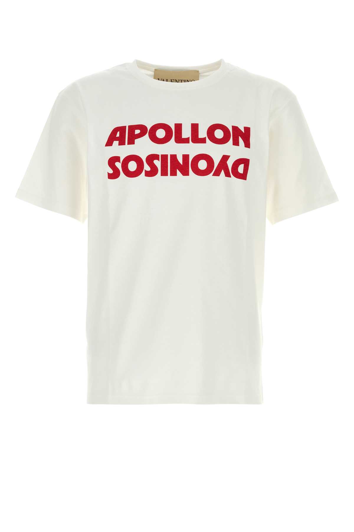 Valentino Cotton T-shirt Wuth Apollon Dyonisos Graphic Print In White
